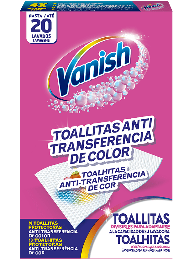 Vanish Toalhitas anti-transferência de cor
