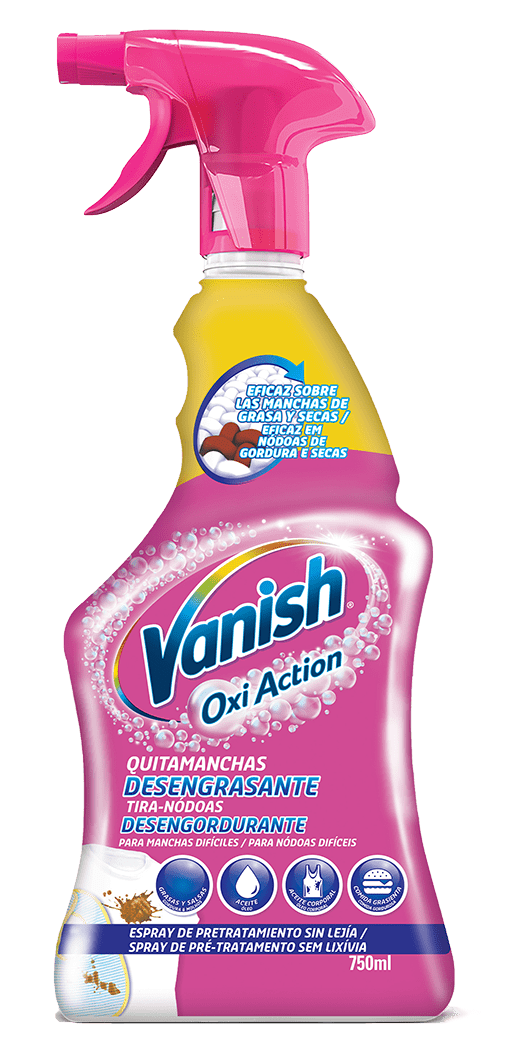 Vanish Oxi Action spray tira-nódoas sem lixívia desengordurante